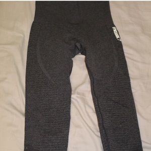 Gymshark black marble seamless cropped leggings